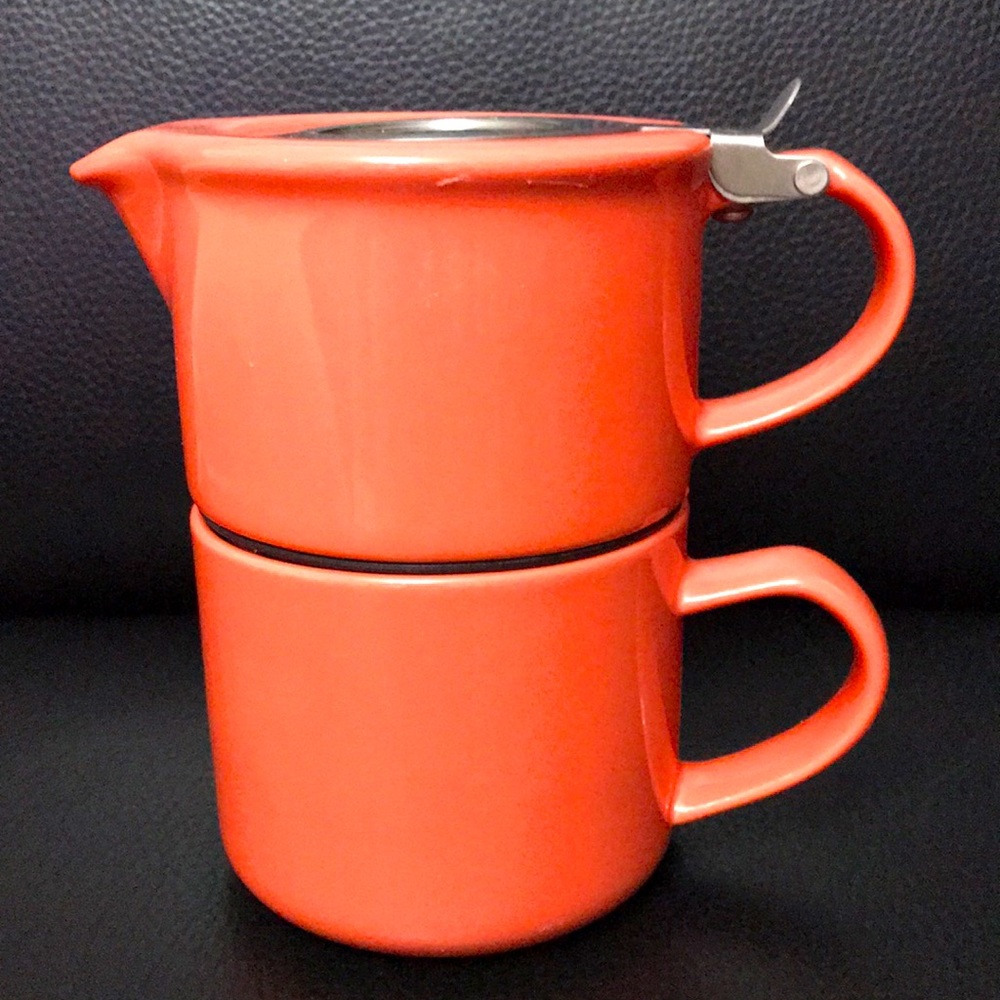 David’s Tea Forlife Stacking  teapot w/ cup & infuser . Used Once!